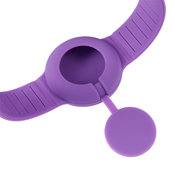 QR Code Medical ID Wristband with Location Tracker, Purple, large image number 3